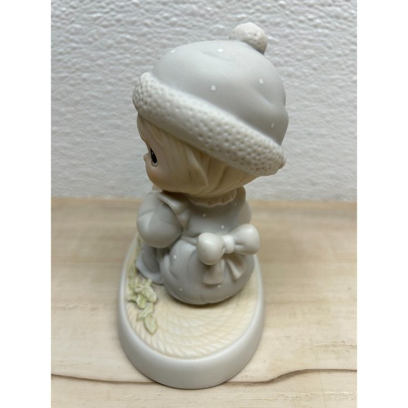 1988 Enesco Precious Moments Meowie Christmas Porcelain Figurine By Sam Butcher - Picture 2 of 13